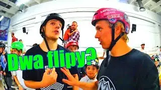 Dwa salta na hulajnodze ! 😱 PRZEMOCNE JAZDKI NA SKATEPARKU!