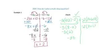 Multi Step Equations Practice