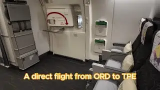 An EVA Air direct flight from ORD to TPE on Boeing 777-300ER