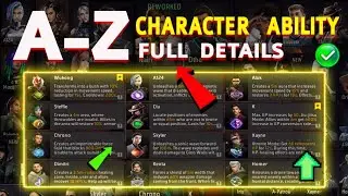 AtoZ All characters ability 2024 | Free fire all characters ability full details | Character ability