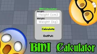 BMI Calculator 😱 (Roblox Studio)
