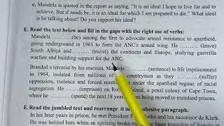 Nelson Mandela: Right use of verbs