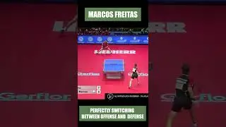 Marcos Freitas PERFECT SWITCH BETWEEN OFFENSE AND DEFENSE! #shorts #tabletennis