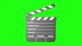 Film Clapperboard Green Screen Movie Slate Animation Stock Footage 