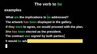 THE VERB TO BE - EXAMPLES - LEVEL 3 (Advanced)