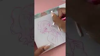 Drawing in Pink 🩷✍🏽✨ #draw #shorts #art