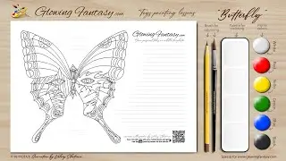 ”Butterfly” Lighting Pillow Toy - Painting Lesson Nr 1 / 2019