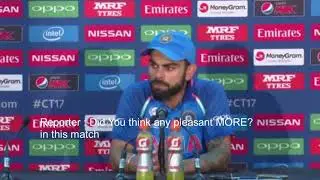 Virat Kohli Funny Press Coneference | Champions Trophy 2017 | Pleasant moment. #shorts