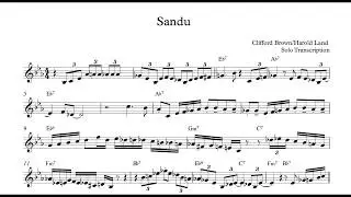 Sandu-Clifford Brown and Harold Land solos transcription