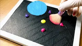 Universe beauty💜\Easy Acrylic painting #116\Realxing video / How to paint universe #asmr