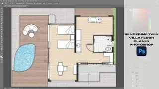 HOW TO: Render a twin villa floor plan in Photoshop | 3d8