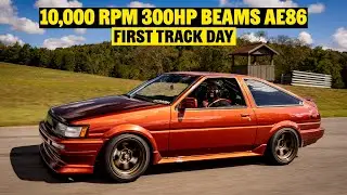 10,000 RPM 300HP AE86 Toyota Corolla Goes Grip Racing! (Hasselgren Engineering Built 3SGE BEAMS )