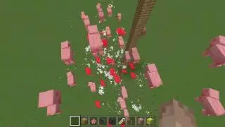 1 hour of minecraft pigs falling to there death