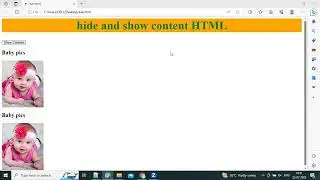 How to hide and show content using template tag in HTML