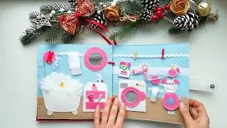 Дом из фетра для куколки новогодний