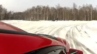 Testing EVO VIII on ice (GoPro, 2012, Russia)