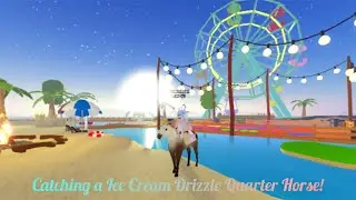 Catching a Summer ‘23 Limited Ice Cream Drizzle Quarter Horse (Wild Horse Island Roblox)