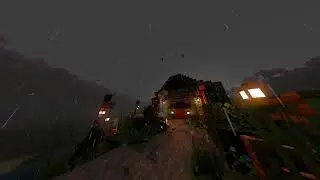 Minecraft Night Time Rainy Cinematic  [ 2160p 60fps 4k ]