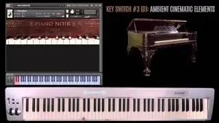 Piano Noir: Cinematic Piano with percussive and ambient effects (walk-through)