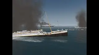 Silent Hunter 3 15 RMS titanic ships vs 2 hippers & 5 type 34 german ships