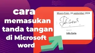 cara menambah tanda tangan di word