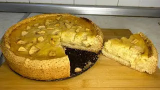 Тирольский пирог 🫶🏻🍮Пирог с яблочно заварным кремом