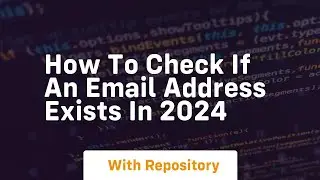 How to check if an email address exists in 2024