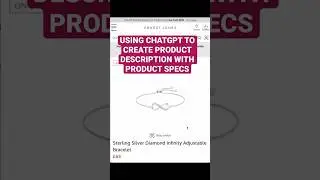 Use ChatGPT to create product descriptions with only Product specs 