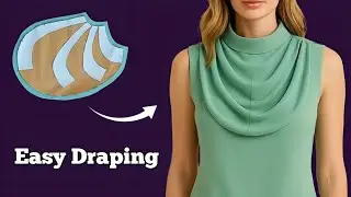 ✅ How to Draft a Draped Neckline | Beginner Friendly Method