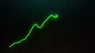 Green Line Graph Skyrocketing Stock Video