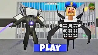 TITAN TV MAN BARRY'S PRISON RUN! Scary OBBY Walkthrough FULL GAME 