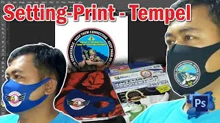 cara menyeting | menempel logo di masker dengan mudah