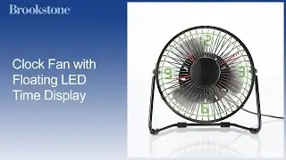Clock Fan with Floating LED Time Display