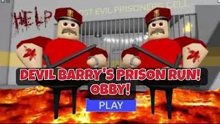 Escape from Barry's demon prison - DEVIL BARRY'S PRISON RUN! Obby!