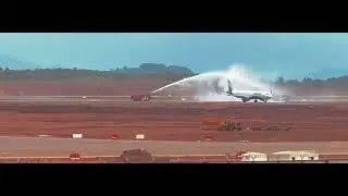 Mopa airport first flight on runway