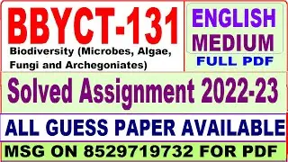 bbyct 131 solved assignment 2022-23 / bbyct 131 solved assignment 2023 English / ignou bscg solved