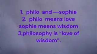 Meaning and Nature of philosophy  (Critical thinking Chapter 1)