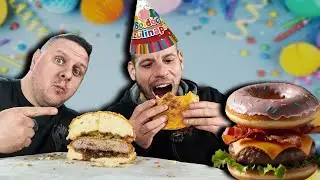 Szülinapi fánk burger Tibinek🤯🥯🍔