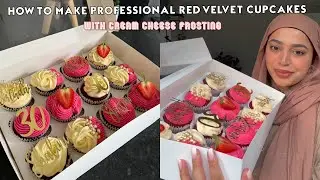 HOW TO MAKE RED VELVET CUPCAKES WITH CREAM CHEESE FROSTING FOR GIFTING AND SELLING | BAKING BUSINESS