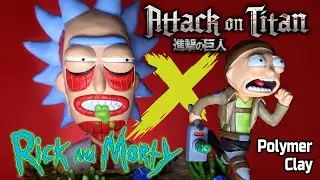 Sculpting Rick and Morty Turned into Titan | Rick and Morty x Attack on Titan