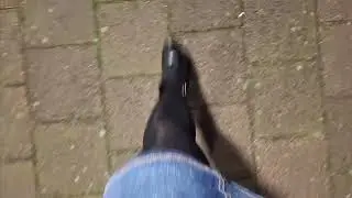 Caught in public wearing a skirt, heels and pantyhose