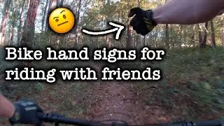 Trail biking hand signs for your new-rider friends