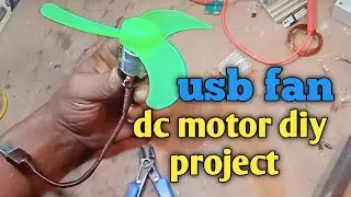 dc motor diy project//how to make usb fan using waste material 