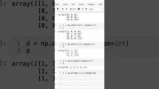 How to create array with arrange function 