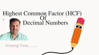 HCF Of Decimal Numbers Amazing Trick.... @S R Mane Math's Tricks. November 14, 2022