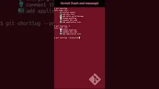 Quick summary with git shortlog