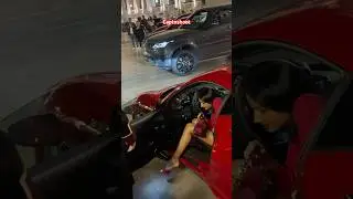 SEXY MODEL REKA ARRIVES IN FERRARI F8 