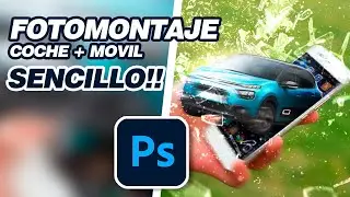 Coche Saliendo de tu Móvil en Photoshop