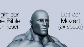 Right ear the Bible (Chinese), left ear Mozart (2x speed) (Slowed + Reverb tiktok sigma gym edition)