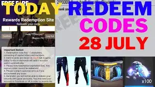 FF REDEEM CODE TODAY 28 JULY || FF REDEEM CODE || NEW REDEEM CODE || FREEFIRE TODAY REDEEM CODE